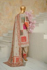 Bin Saeed Stitched 3 Piece Exclusive Printed Lawn Vol-11 Suit-LSM-3068-SKIN