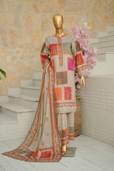Bin Saeed Stitched 3 Piece Exclusive Printed Lawn Vol-11 Suit-LSM-3068-SKIN