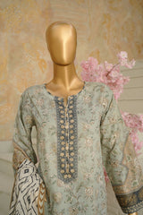 Bin Saeed Stitched 3 Piece Exclusive Printed Lawn Vol-11 Suit-LSM-3070-GRAY