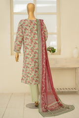 Bin Saeed Stitched 3 Piece Exclusive Printed Lawn Vol-11 Suit-LSM-3073-Pista