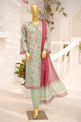 Bin Saeed Stitched 3 Piece Exclusive Printed Lawn Vol-11 Suit-LSM-3099-PISTA