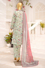 Bin Saeed Stitched 3 Piece Exclusive Printed Lawn Vol-11 Suit-LSM-3101-PISTA