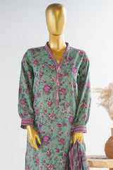 Bin Saeed Stitched 3 Piece Exclusive Printed Lawn Vol-11 Suit-LSM-3138-GREEN