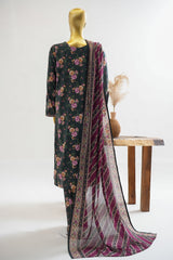 Bin Saeed Stitched 3 Piece Exclusive Printed Lawn Vol-11 Suit-LSM-3139-D.GREEN