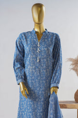 Bin Saeed Stitched 3 Piece Exclusive Printed Lawn Vol-11 Suit-LSM-3140-BLUE