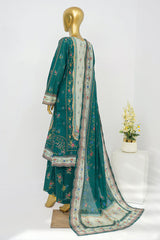 Bin Saeed Stitched 3 Piece Exclusive Printed Lawn Vol-12 Suit-LSM-3170-GREEN