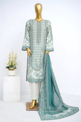 Bin Saeed Stitched 3 Piece Exclusive Printed Lawn Vol-12 Suit-LSM-3174-PISTA