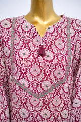 Bin Saeed Stitched 3 Piece Exclusive Printed Lawn Vol-12 Suit-LSM-3176-RED