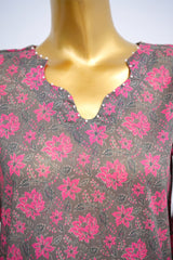 Bin Saeed Stitched 3 Piece Exclusive Printed Lawn Vol-12 Suit-LSM-3177-GRAY