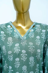 Bin Saeed Stitched 3 Piece Exclusive Printed Lawn Vol-12 Suit-LSM-3208-GREEN