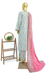 Bin Saeed Stitched 3 Piece Exclusive Printed Lawn Vol-13 Suit-LSM-3224-PISTA