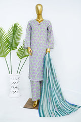 Bin Saeed Stitched 3 Piece Exclusive Printed Lawn Vol-13 Suit-LSM-3229-PISTA