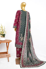 Bin Saeed Stitched 3 Piece Exclusive Printed Lawn Vol-13 Suit-LSM-3231-GREEN