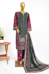 Bin Saeed Stitched 3 Piece Exclusive Printed Lawn Vol-13 Suit-LSM-3231-GREEN