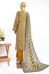 Bin Saeed Stitched 3 Piece Exclusive Printed Lawn Vol-13 Suit-LSM-3234-YELLOW