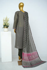 Bin Saeed Stitched 3 Piece Exclusive Printed Lawn Vol-13 Suit-LSM-3250-Mehndi