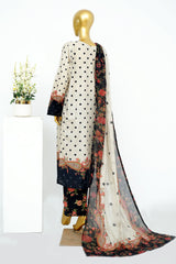 Bin Saeed Stitched 3 Piece Exclusive Printed Lawn Vol-13 Suit-LSM-3254-White