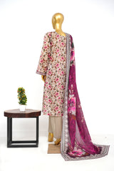 Bin Saeed Stitched 3 Piece Exclusive Printed Lawn Vol-14 Suit-LSM-3265-SKIN