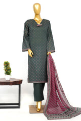 Bin Saeed Stitched 3 Piece Exclusive Printed Lawn Vol-14 Suit-LSM-3266-GREEN