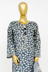 Bin Saeed Stitched 3 Piece Exclusive Printed Lawn Vol-14 Suit-LSM-3269-BLUE