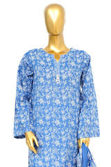 Bin Saeed Stitched 3 Piece Exclusive Printed Lawn Vol-14 Suit-LSM-3270-BLUE