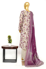 Bin Saeed Stitched 3 Piece Exclusive Printed Lawn Vol-14 Suit-LSM-3271-SKIN