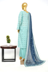 Bin Saeed Stitched 3 Piece Exclusive Printed Lawn Vol-14 Suit-LSM-3272-FEROZI