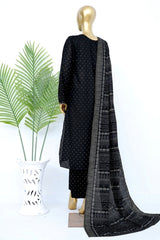 Bin Saeed Stitched 3 Piece Exclusive Printed Lawn Vol-14 Suit-LSM-3275-BLACK