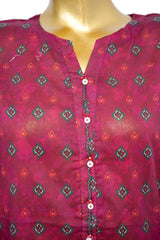 Bin Saeed Stitched 3 Piece Exclusive Printed Lawn Vol-14 Suit-LSM-3280-MAROON