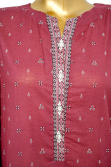 Bin Saeed Stitched 3 Piece Exclusive Printed Lawn Vol-14 Suit-LSM-3281-RUST