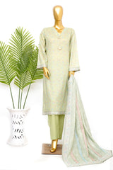 Bin Saeed Stitched 3 Piece Exclusive Printed Lawn Vol-14 Suit-LSM-3283-PISTA