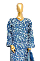 Bin Saeed Stitched 3 Piece Exclusive Printed Lawn Vol-14 Suit-LSM-3289-BLUE