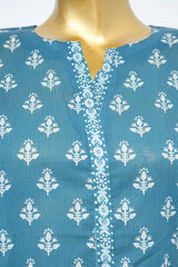 Bin Saeed Stitched 3 Piece Exclusive Printed Lawn Vol-14 Suit-LSM-3294-BLUE