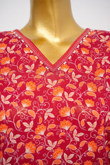Bin Saeed Stitched 3 Piece Exclusive Printed Lawn Vol-15 Suit-LSM-3297-RED