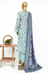 Bin Saeed Stitched 3 Piece Exclusive Printed Lawn Vol-15 Suit-LSM-3309-FEROZI