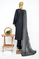 Bin Saeed Stitched 3 Piece Exclusive Printed Lawn Vol-15 Suit-LSM-3313-BLACK