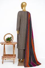 Bin Saeed Stitched 3 Piece Exclusive Printed Lawn Vol-15 Suit-LSM-3316-GRAY