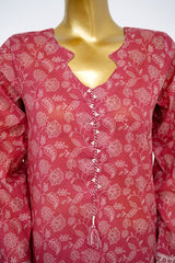 Bin Saeed Stitched 3 Piece Exclusive Printed Lawn Vol-15 Suit-LSM-3318-PINK