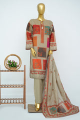 Bin Saeed Stitched 3 Piece Exclusive Printed Lawn Vol-15 Suit-LSM-3329-SKIN
