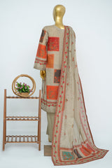 Bin Saeed Stitched 3 Piece Exclusive Printed Lawn Vol-15 Suit-LSM-3329-SKIN