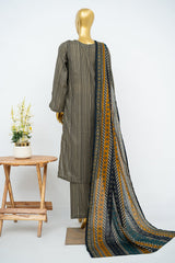 Bin Saeed Stitched 3 Piece Exclusive Printed Lawn Vol-15 Suit-LSM-3332-BLACK