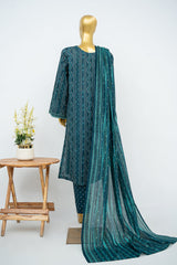Bin Saeed Stitched 3 Piece Exclusive Printed Lawn Vol-15 Suit-LSM-3337-TEAL