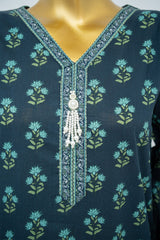 Bin Saeed Stitched 3 Piece Exclusive Printed Lawn Vol-15 Suit-LSM-3343-BLUE
