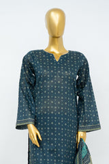 Bin Saeed Stitched 3 Piece Exclusive Printed Lawn Vol-15 Suit-LSM-3346-NBLUE