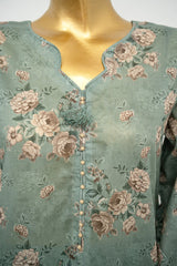 Bin Saeed Stitched 3 Piece Exclusive Printed Lawn Vol-16 Suit-LSM-3347-GREY