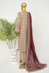 Bin Saeed Stitched 3 Piece Exclusive Printed Lawn Vol-16 Suit-LSM-3351-SKIN