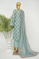 Bin Saeed Stitched 3 Piece Exclusive Printed Lawn Vol-16 Suit-LSM-3355-FEROZI