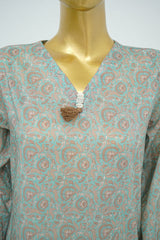 Bin Saeed Stitched 3 Piece Exclusive Printed Lawn Vol-16 Suit-LSM-3358-FEROZI