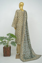 Bin Saeed Stitched 3 Piece Exclusive Printed Lawn Vol-16 Suit-LSM-3364-SKIN