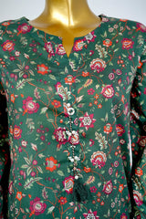 Bin Saeed Stitched 3 Piece Exclusive Printed Lawn Vol-17 Suit-LSM-3385-GREEN